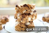 No bake smore krispie treat on a white plate