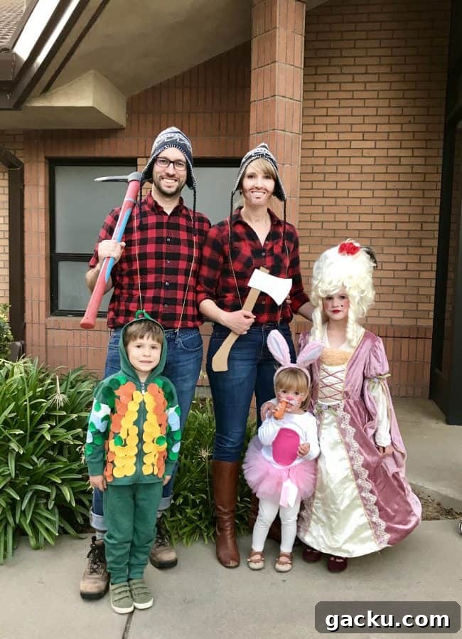 Family in Halloween costumes a family wearing cute halloween costumes.