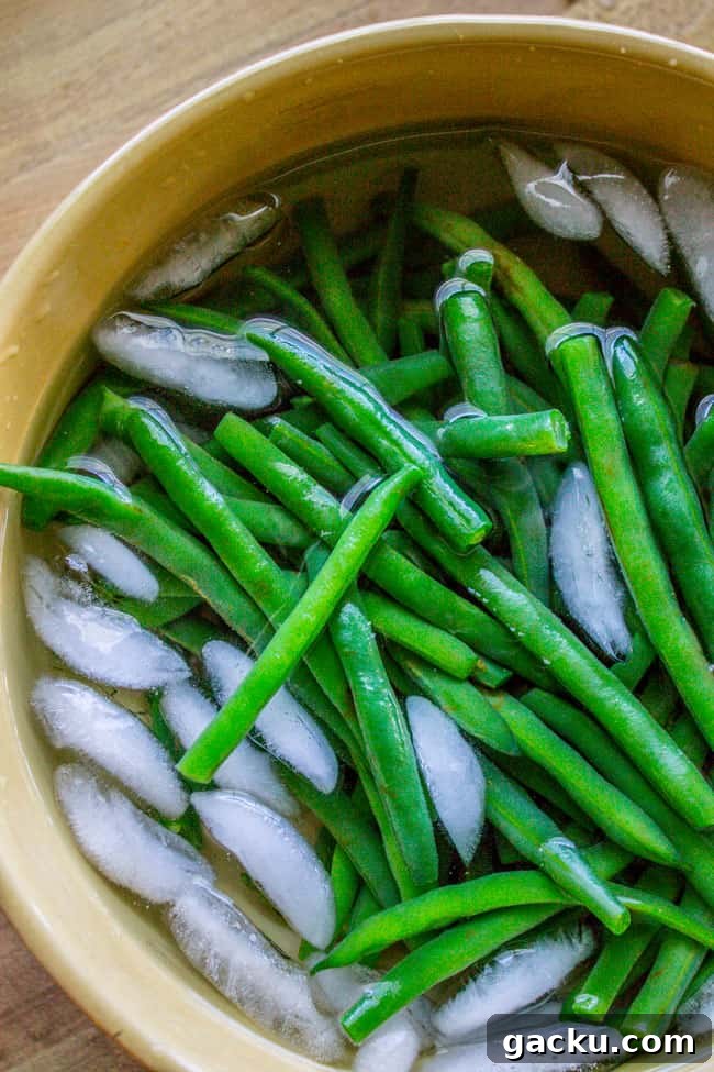 Blanching green beans blanching green beans.