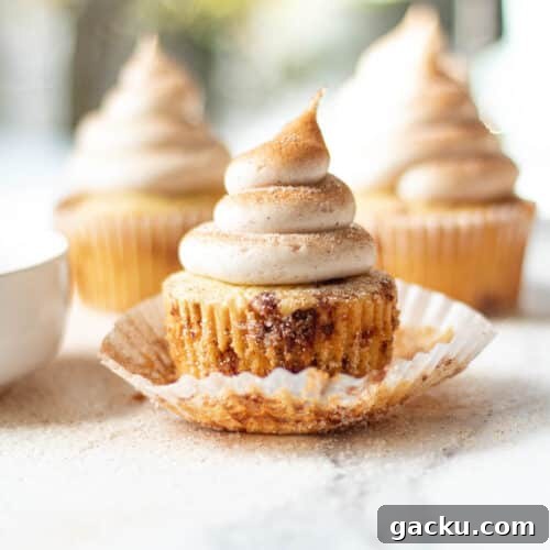 cinnamon cupcakes on a tray