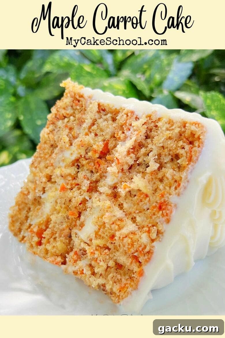 Maple-Glazed Carrot Cake Recipe with Cream Cheese Frosting 2 Maple Carrot Cake