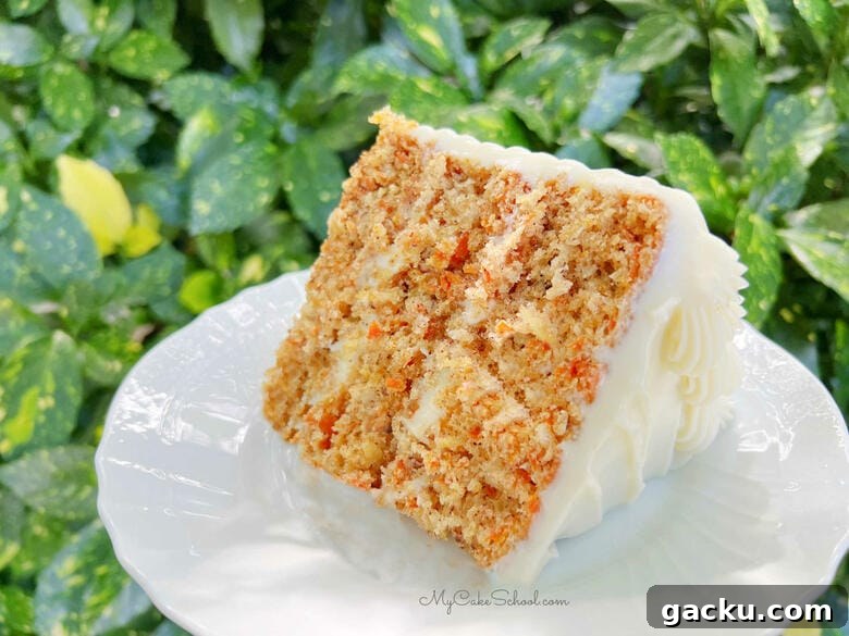 Maple-Glazed Carrot Cake Recipe with Cream Cheese Frosting 14 Maple Carrot Cake Slice