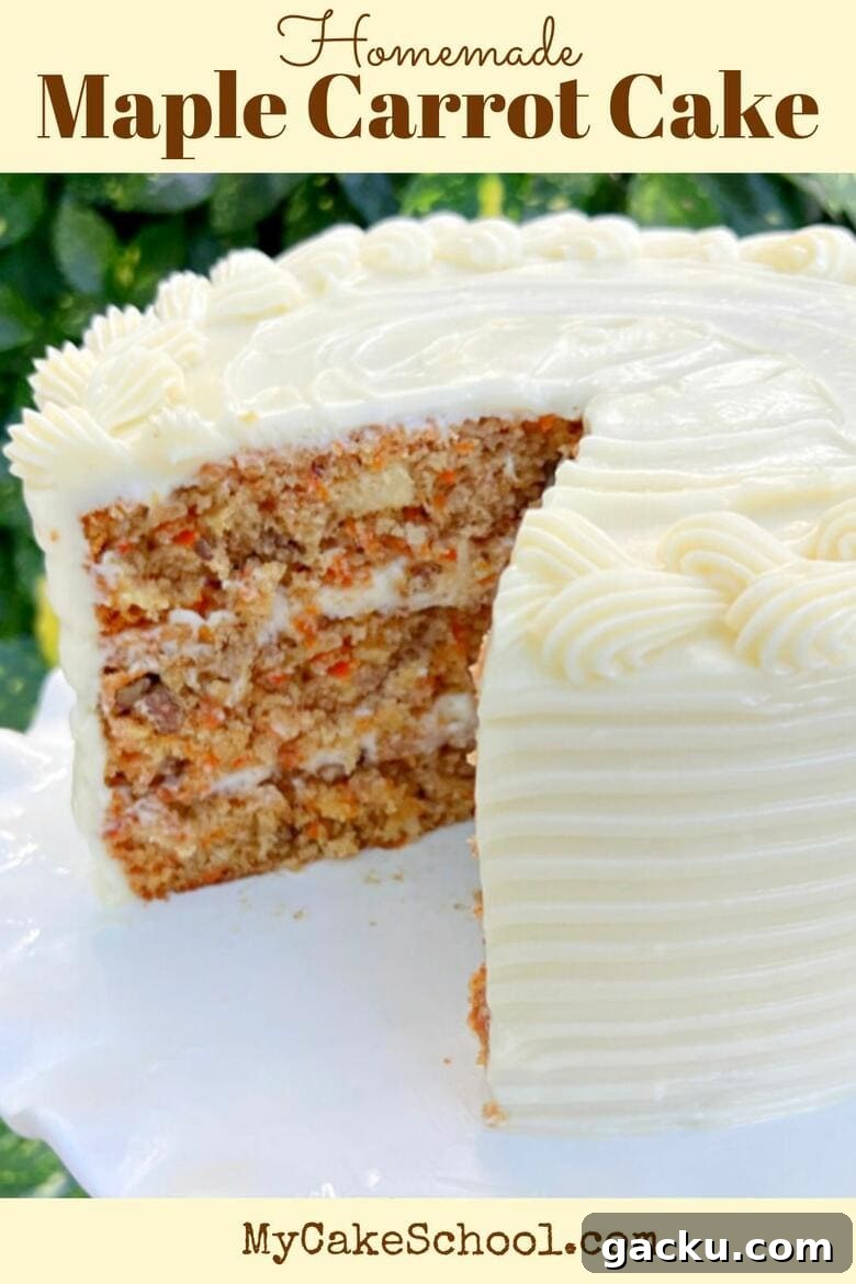 Maple-Glazed Carrot Cake Recipe with Cream Cheese Frosting 16 Maple Carrot Cake