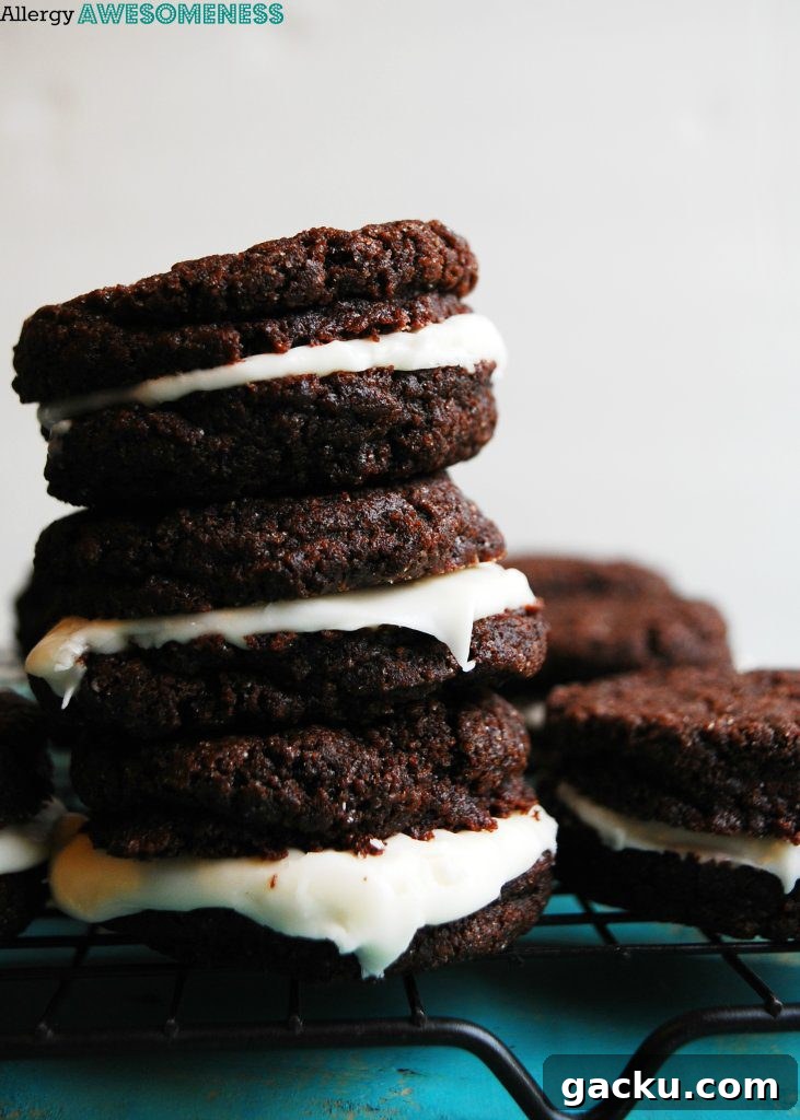 Allergy-Friendly Homemade Oreos — Vegan and Top-8-Free 5 Allergy-friendly Homemade Oreo Recipe by AllergyAwesomeness.com