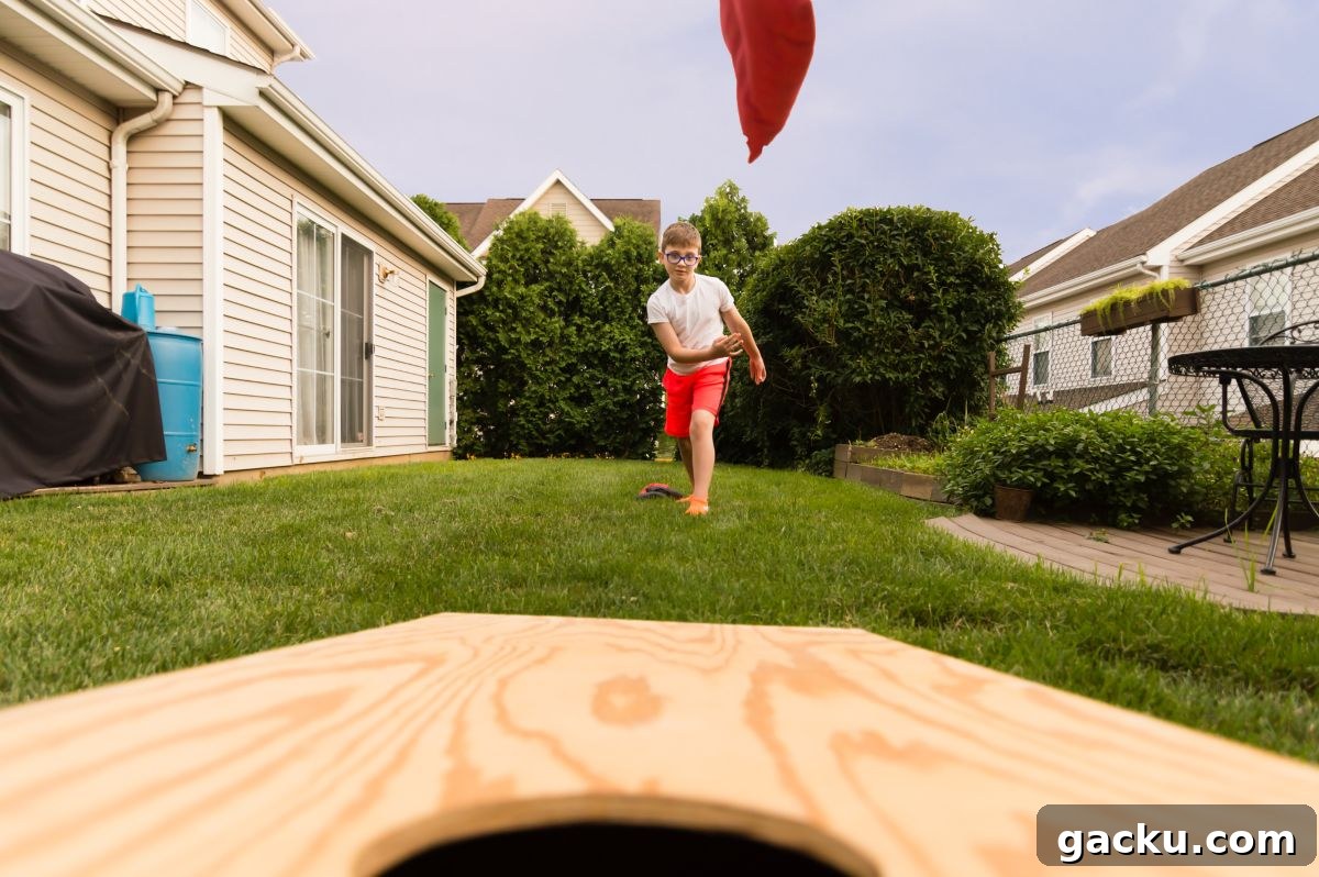 corn hole toss