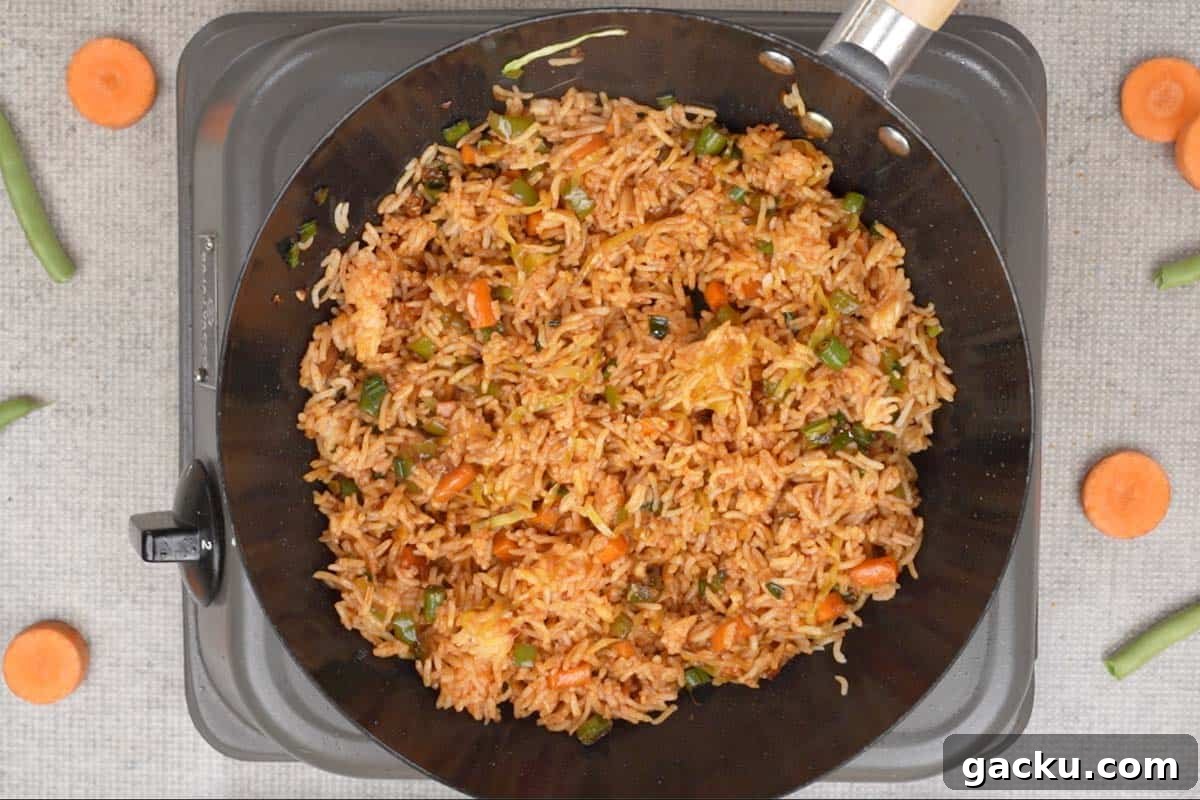 Ready Schezwan fried rice.