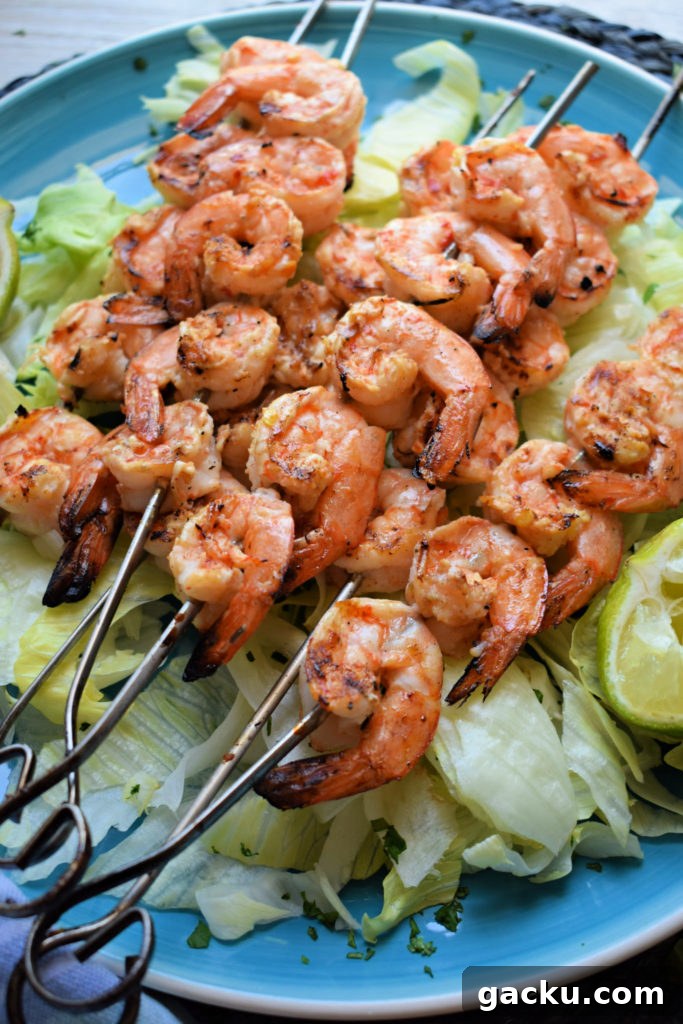Zesty Lemon Skillet Shrimp Recipe — Quick Pan-Seared Shrimp 13 grilled shrimp with chimichurri salsa on a bed of lettuce