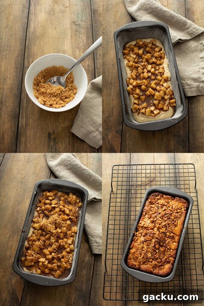 Cinnamon Apple Quick Bread Recipe for Moist, Spiced Loaf 7 Step by step photos on how to make cinnamon apple bread