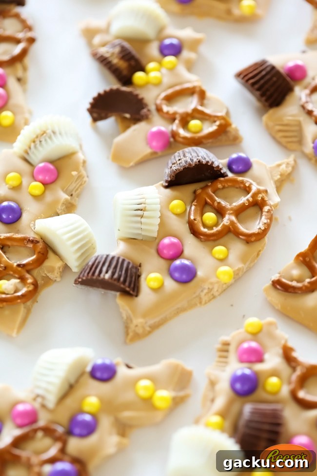 Reese’s Chocolate Peanut Butter Bunny Bark Recipe 9 Bark ready to enjoy