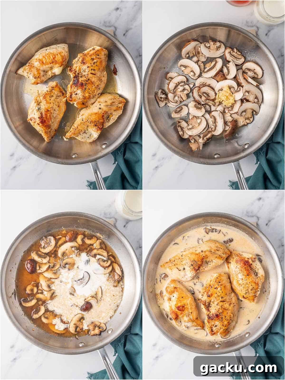 How to make marsala cream sauce in a skillet.