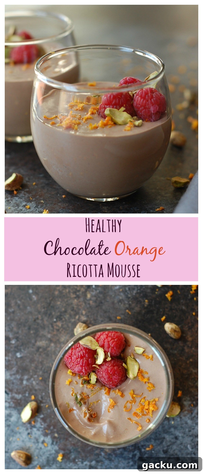 Decadent Chocolate Orange Ricotta Mousse Recipe 7 This luscious chocolate orange mousse is no-cook, gluten-free, and only seven easy ingredients!