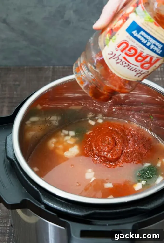 photo of ragu sauce in instant pot