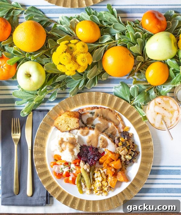 Thanksgiving Dinner Plate - How to cook a turkey breast