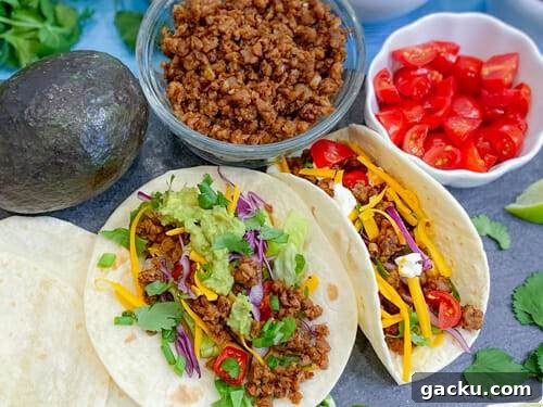 Weeknight Taco Salad: 20-Minute Recipe for Busy Evenings 4 vegetarian tacos filled soft taco shells