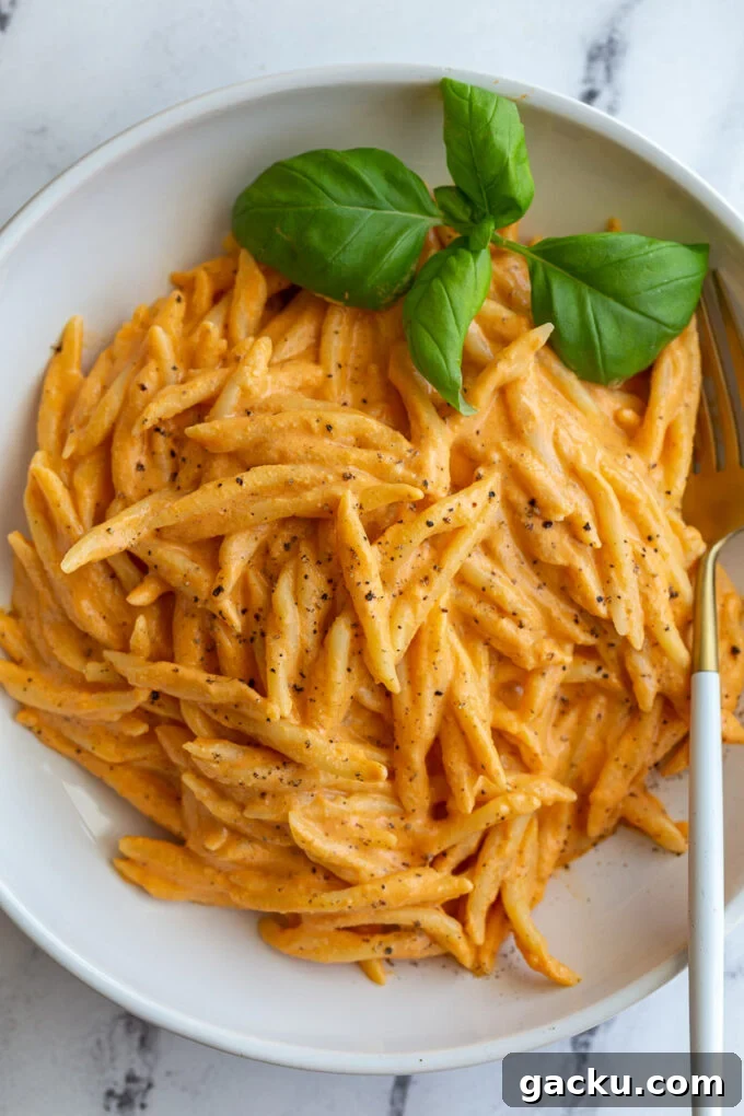 Creamy Roasted Red Pepper Tofu Pasta Recipe 2 Roasted red pepper tofu pasta