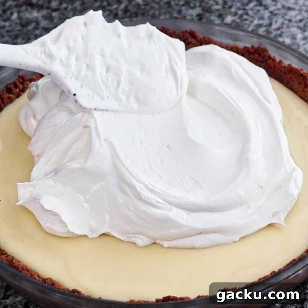 Gluten-Free Lemon Pie Recipe: Zesty Tart with Buttery Crust 12 dolloping whipped cream on top of baked lemon pie.