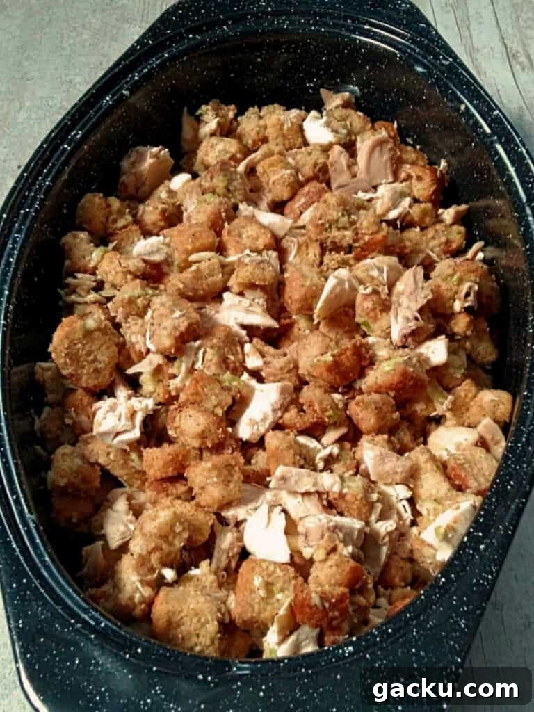 Amish Roast Chicken and Stuffing Casserole Recipe 4 a roaster full of Amish roasht