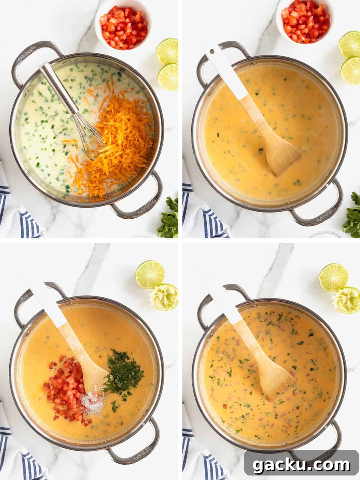 Stovetop Queso Recipe: Creamy, Quick Melted Cheese Dip 10 Steps to make easy queso dip.