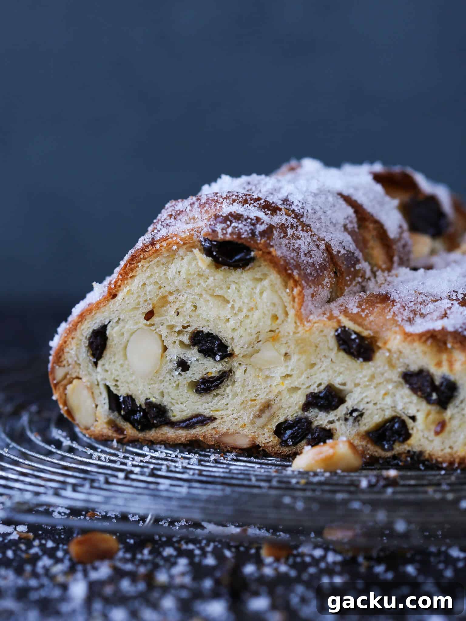 Classic German Stollen Recipe: Traditional Holiday Fruit Bread 2 Stollen Studded Fruit