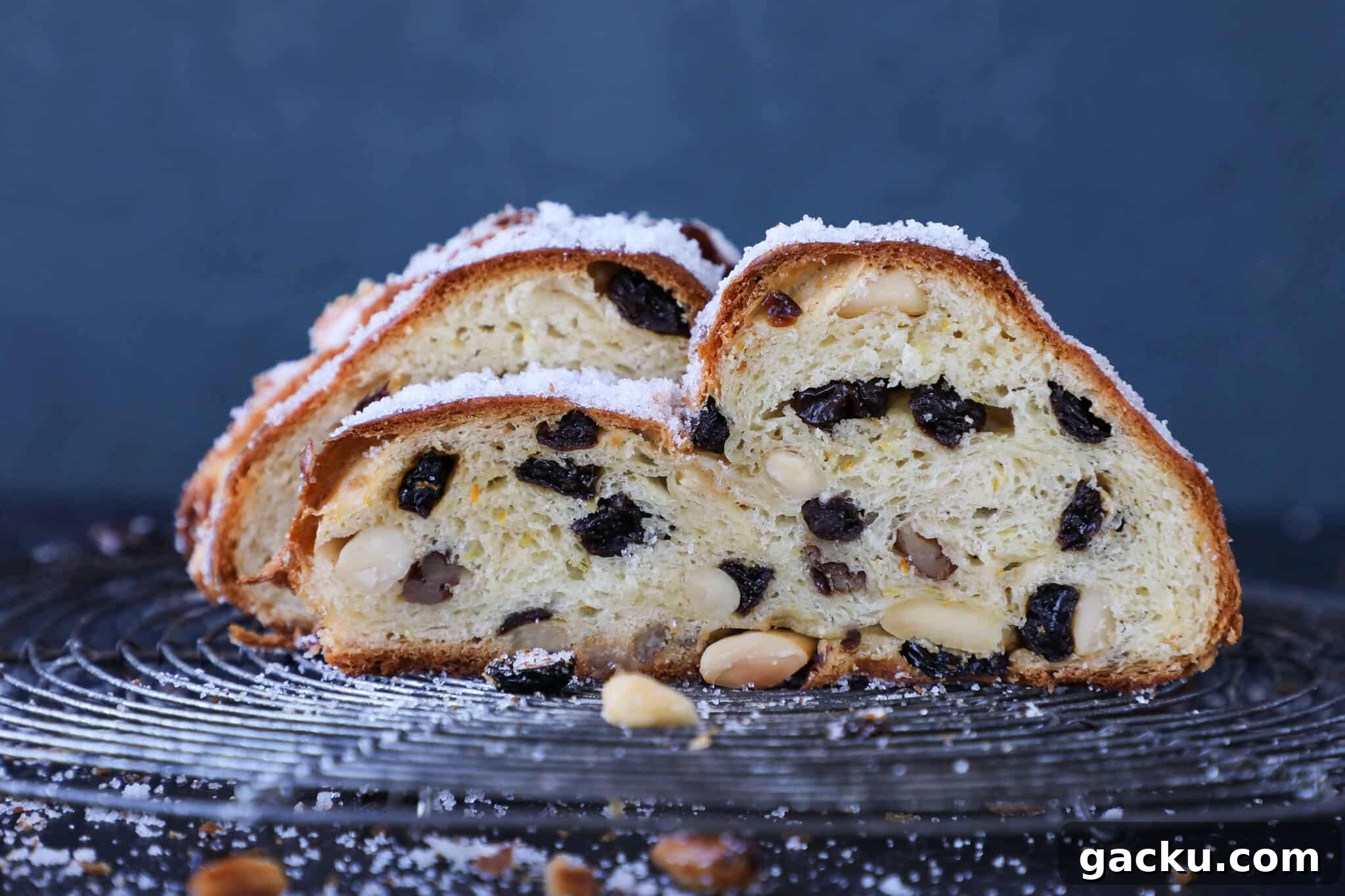 Classic German Stollen Recipe: Traditional Holiday Fruit Bread 4 Stollen Crumb