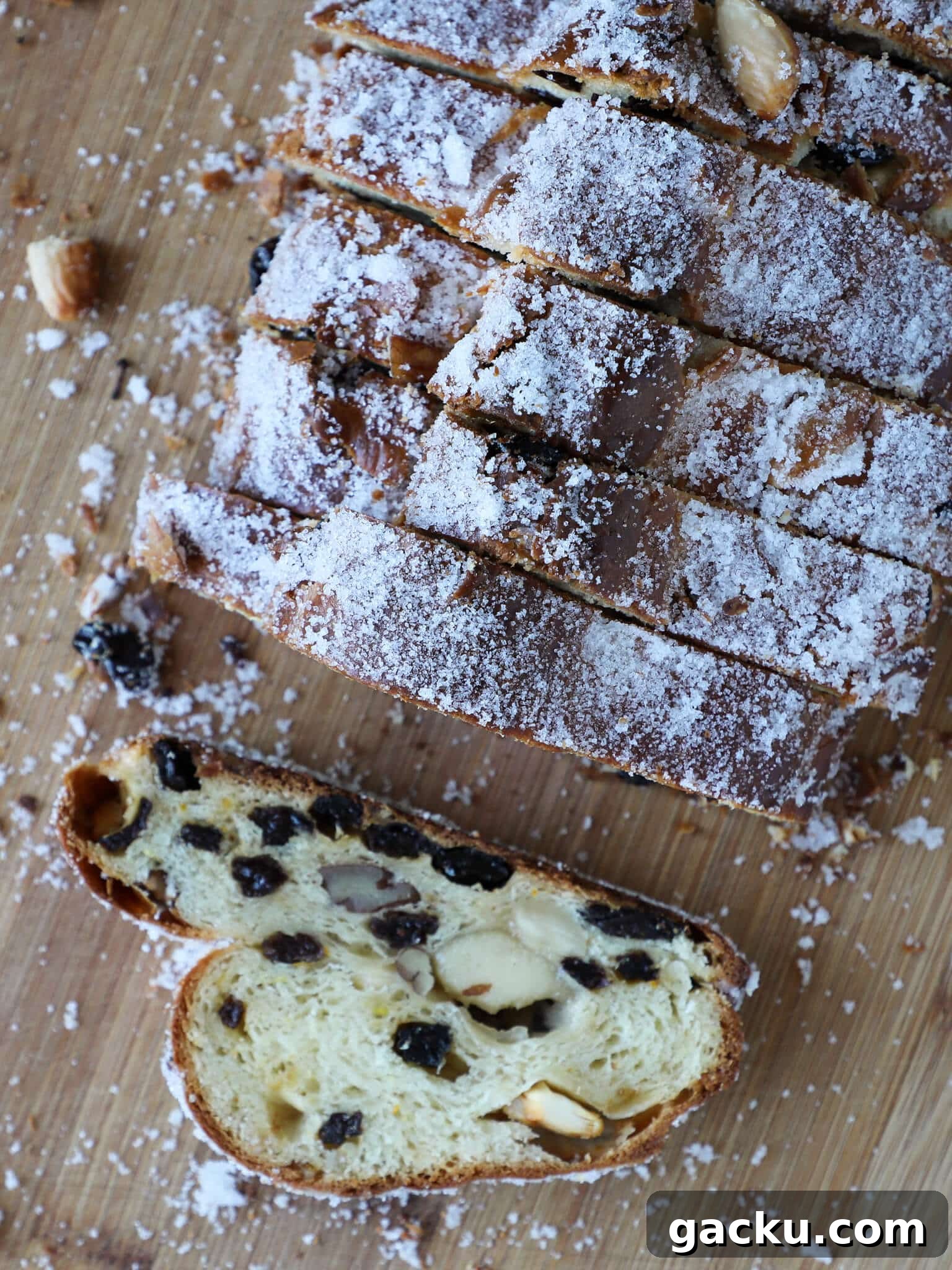 Classic German Stollen Recipe: Traditional Holiday Fruit Bread 6 Stollen Wood Cutting Board