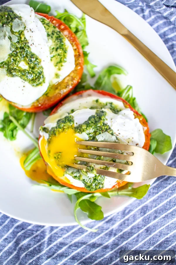 Essential Kitchen Techniques Every Home Cook Should Master 4 Caprese Eggs Benedict is an easy to make twist on traditional Eggs Benedict made with roasted tomatos, mozzarella, pesto, and poached eggs. It's one of my favorite breakfasts to make at home over the weekend.