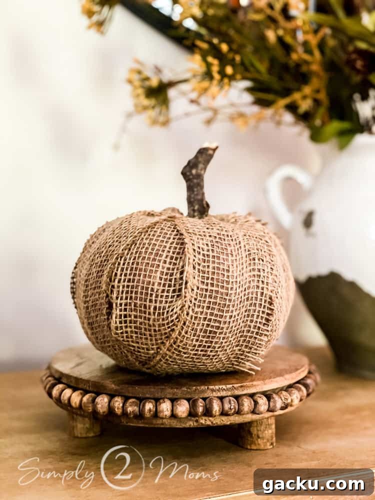 15 Fall DIY Home Decor Crafts to Transform Your Space 14 rustic burlap pumpkin diy