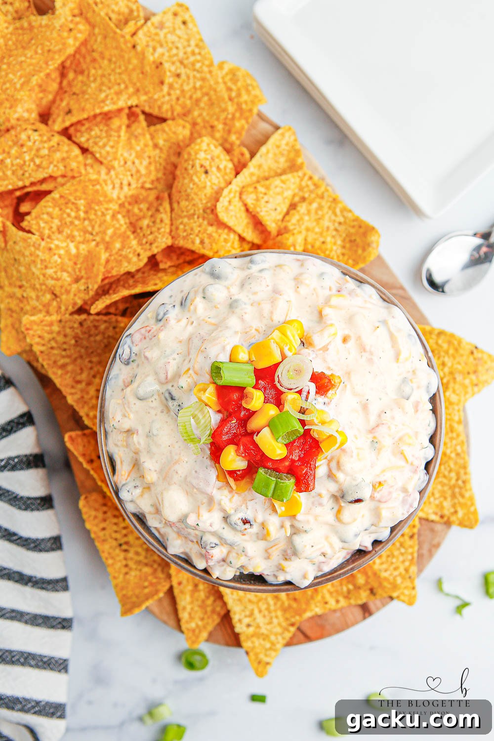 Fiesta Ranch Dip Recipe: Creamy Party Dip for Chips & Veggies 3 Creamy Fiesta Ranch Dip is an addicting chip dip that everyone looks forward to at parties! Served with your favorite chips.