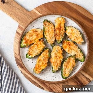 Crispy Air Fryer Jalapeño Poppers: Quick Appetizer Recipe 12 air fryer jalapeno poppers on a plate