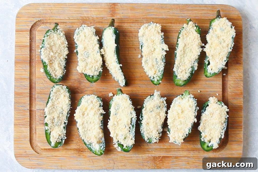Crispy Air Fryer Jalapeño Poppers: Quick Appetizer Recipe 8 jalapeno poppers ready for the air fryer