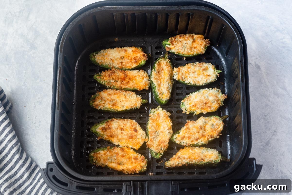 Crispy Air Fryer Jalapeño Poppers: Quick Appetizer Recipe 10 jalapeno poppers in the air fryer