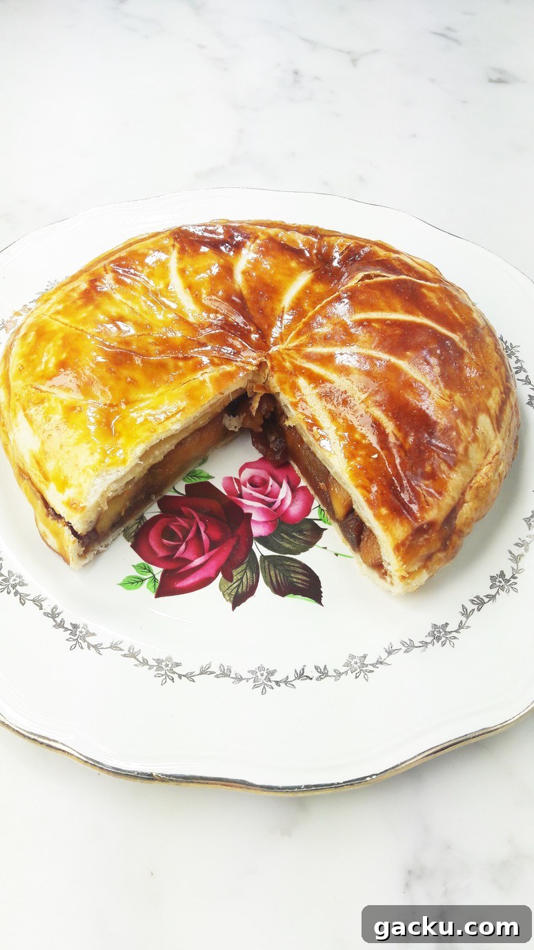 Caramelized Apple Galette des Rois Recipe — Rustic French King Cake 9 Caramelized apple galette des rois. | ahedgehoginthekitchen.com
