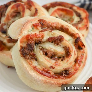baked italian beef pinwheels recipe