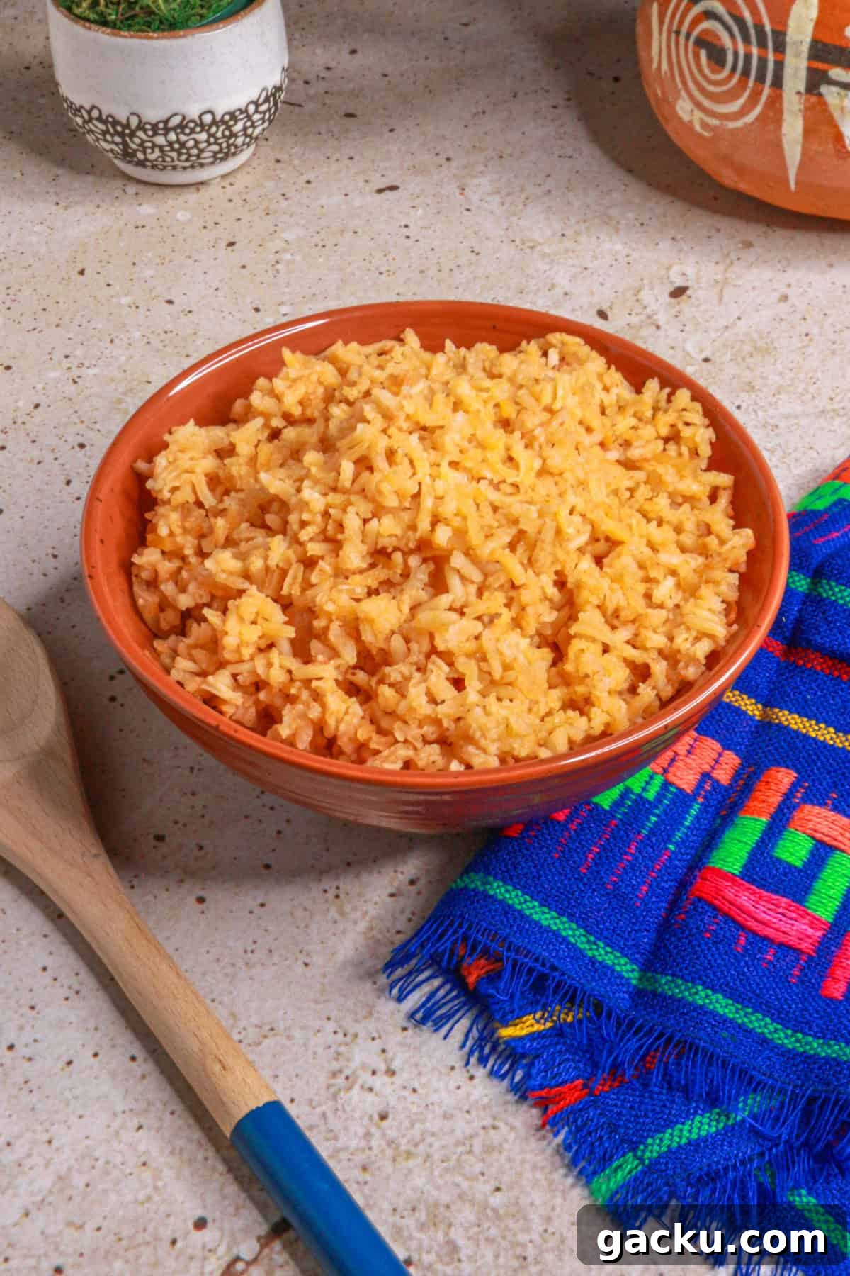 Authentic Mexican Red Rice Recipe: Fluffy, Flavorful Arroz Rojo 10 Side view of arroz rojo (Mexican red rice)