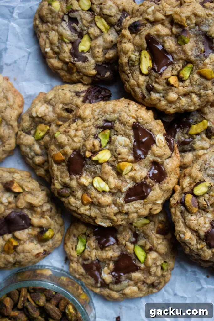 Salted Pistachio Chocolate Chunk Oatmeal Cookies Recipe 12 img 44871 11