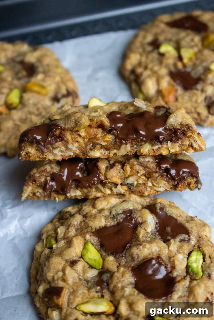 Salted Pistachio Chocolate Chunk Oatmeal Cookies Recipe 3 img 44871 2