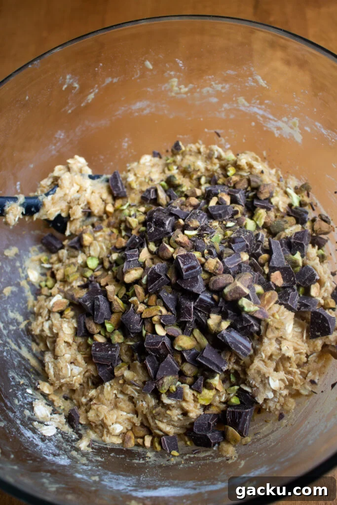 Salted Pistachio Chocolate Chunk Oatmeal Cookies Recipe 7 img 44871 6