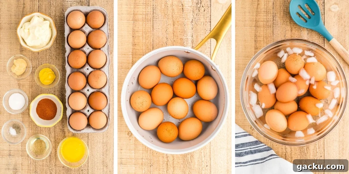 Million-Dollar Deviled Eggs Recipe: Rich, Creamy Party Classic 3 process photos boiling eggs