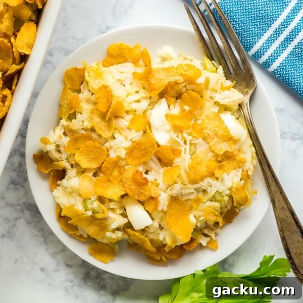 This is the Chicken Casserole to end all chicken casserole recipes! Creamy and delicious but also so easy to make- this is the perfect way to feed a crowd!