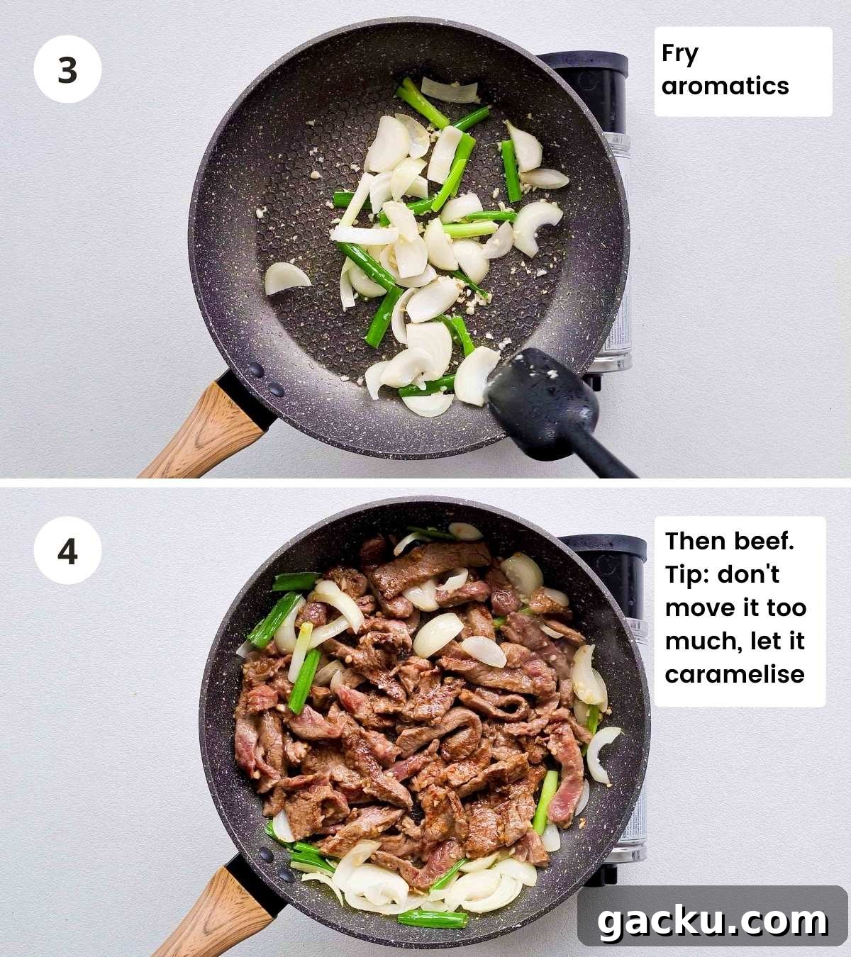 Szechuan Beef Stir-Fry with Noodles: Quick Weeknight Recipe 7 Step by step cooking instructions collage part 2
