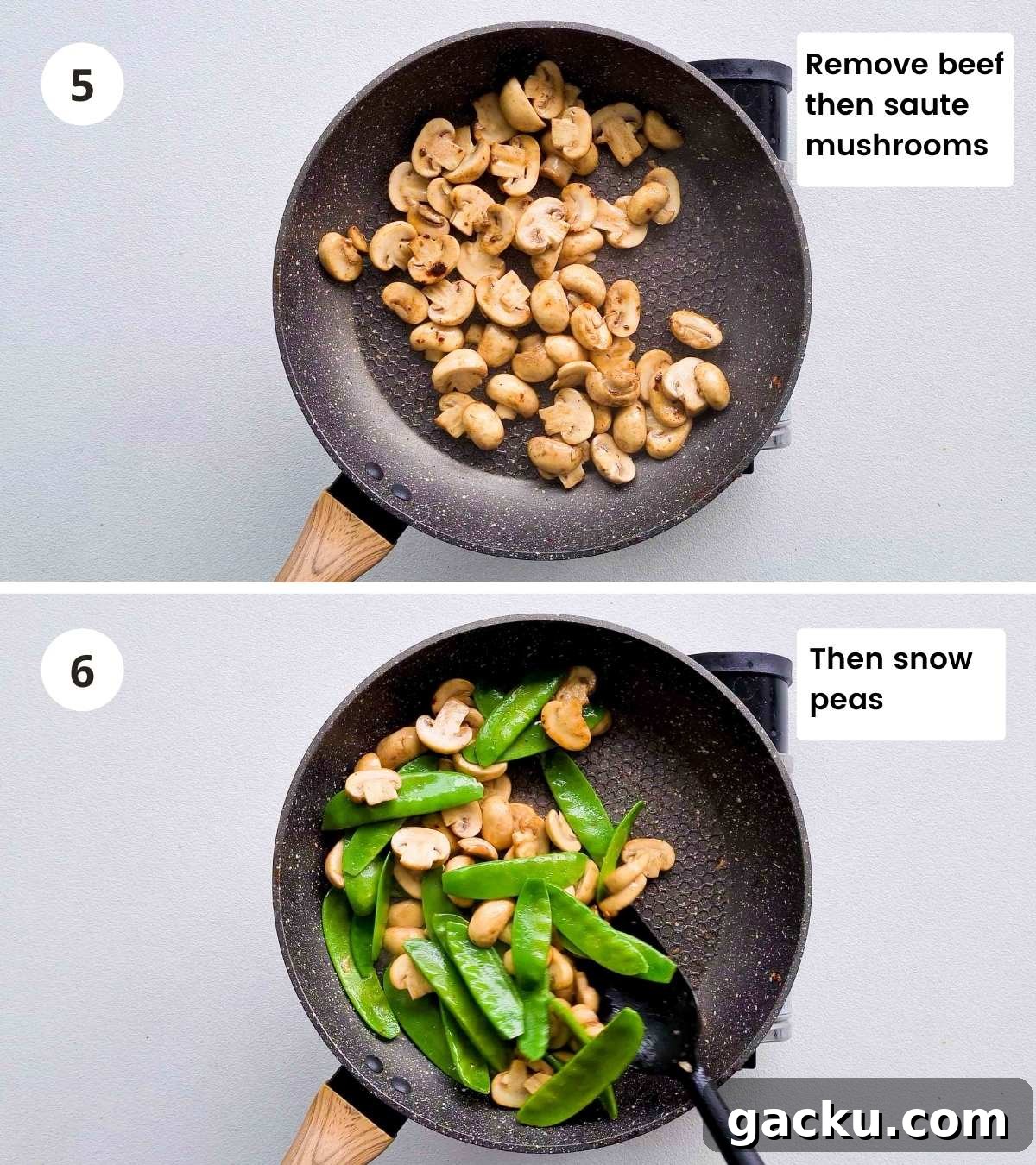 Szechuan Beef Stir-Fry with Noodles: Quick Weeknight Recipe 8 Step by step cooking instructions collage part 3