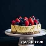 No-Bake Raw Mango Cheesecake Recipe: Creamy Tropical Dessert 2 Raw Mango Cheesecake | Well and Full | #raw #vegan #recipe