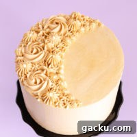 Caramel Swiss meringue buttercream.