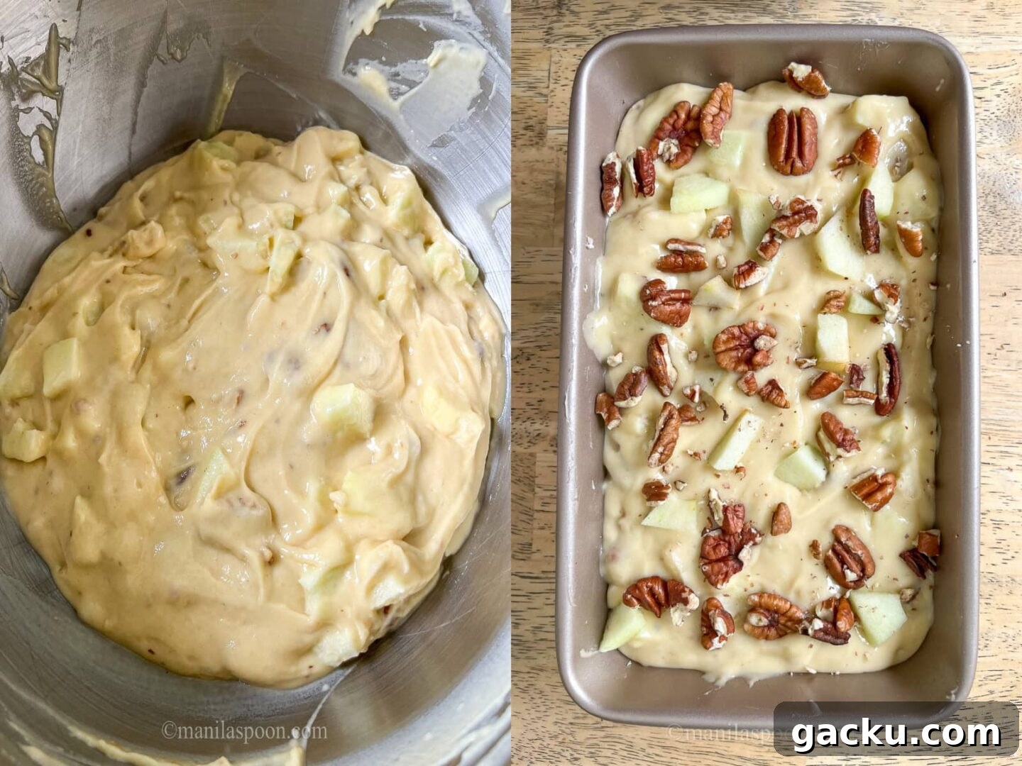 Apple Praline Sweet Bread Recipe with Crunchy Caramel Topping 6 Baked loaf