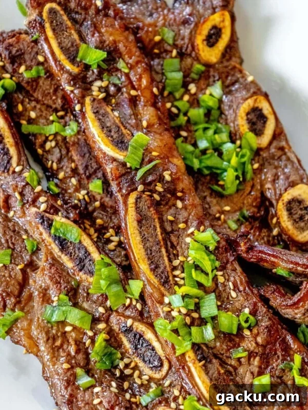 picture of korean grilled flanken ribs on a plate