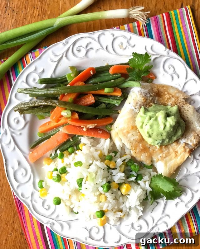 Cod, Carrot & Green Bean Foil Packets with Lime Avocado Sauce 7 Cod, Carrot and Green Bean Foil Packets with lime avocado sauce via LizsHealthyTable.com