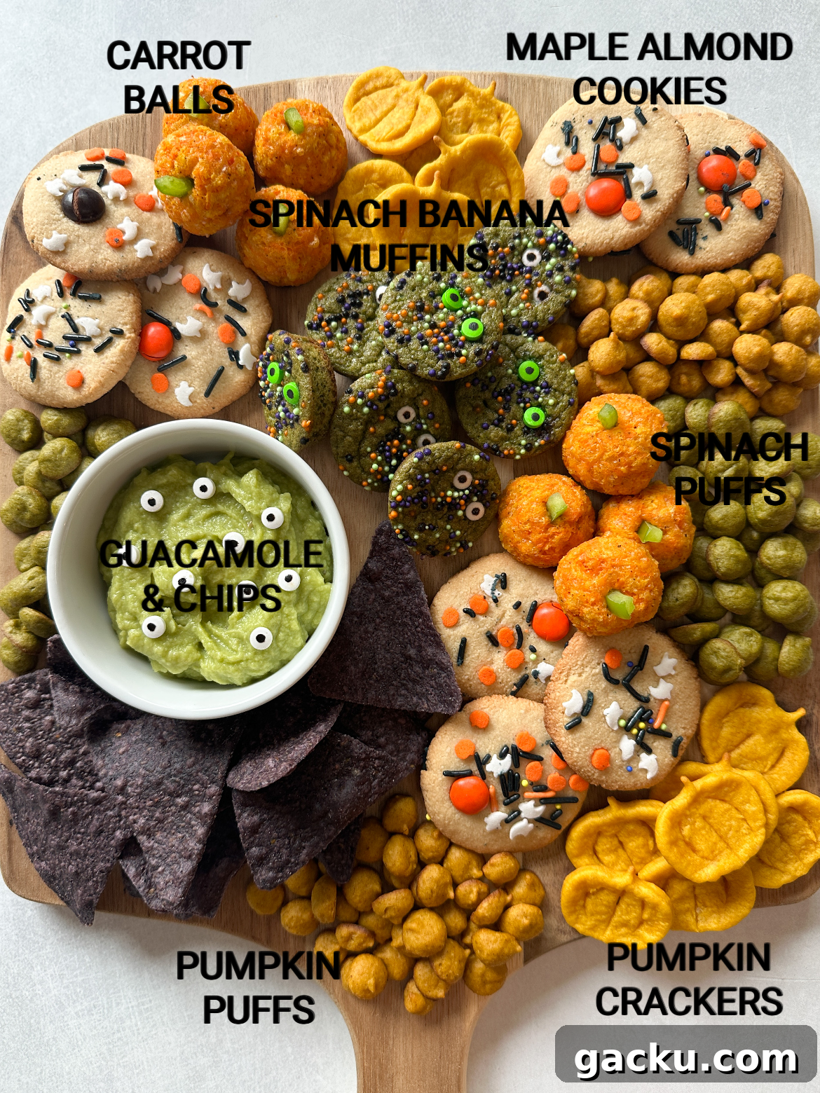 Kid-Friendly Halloween Snack Ideas Kids Will Love 19 Halloween snack tray for kids (labeled).