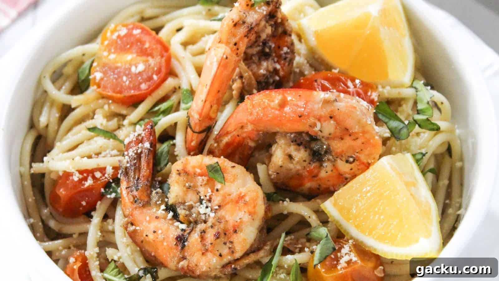 30 One-Pan Skillet Meals for Quick Cleanup and Big Flavor 19 A bowl of pasta with shrimp and tomatoes.