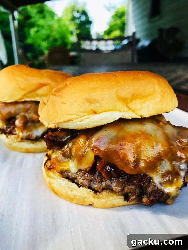 BBQ Pork Smashed Burgers