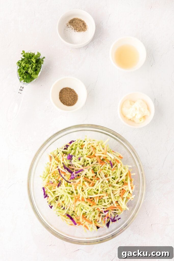 ingredients in broccoli slaw